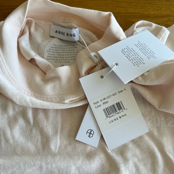 Anine Bing WES TEE BING LA IN WASHED PINK - Picture 6 of 8